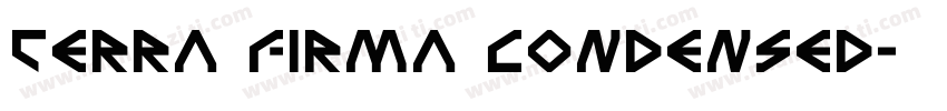 Terra Firma Condensed字体转换